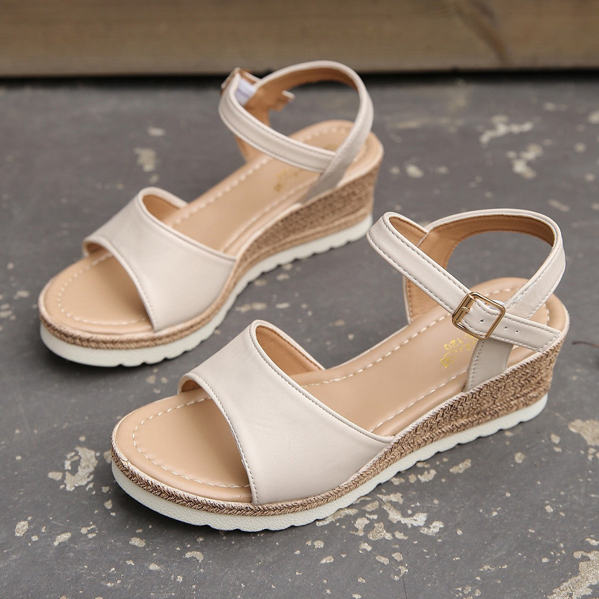 Ankle Buckle Wedges Sandals